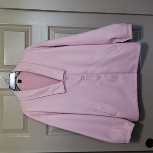 NWOT Shein pink Chevron tweed like coat size large